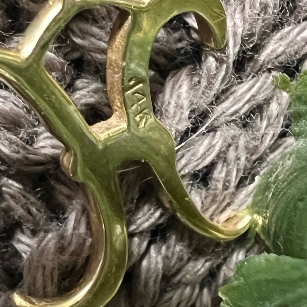 14k “H” Initial Necklace, Solid Gold - image 4